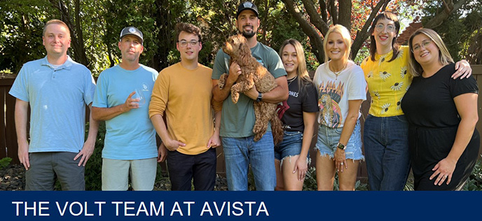 The Volt Team at Avista, smiling for a group photo