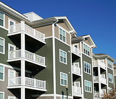 Closeup of a multifamily building